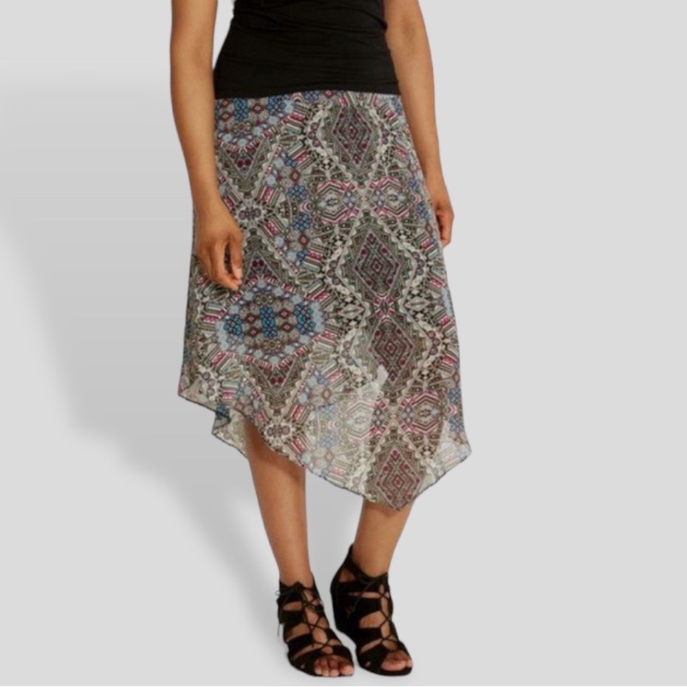 Maurice’s Multi-Color Asymmetrical Hem Skirt